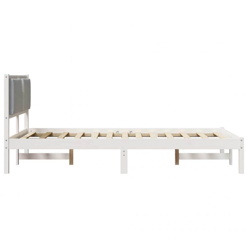 Ramka łóżka Jasnoszary 120 x 190 cm Lite drewno sosnowe