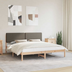 Ramka łóżka z tapicerowanym wezgłowiem Ciemnoszary 180 x 200 cm
