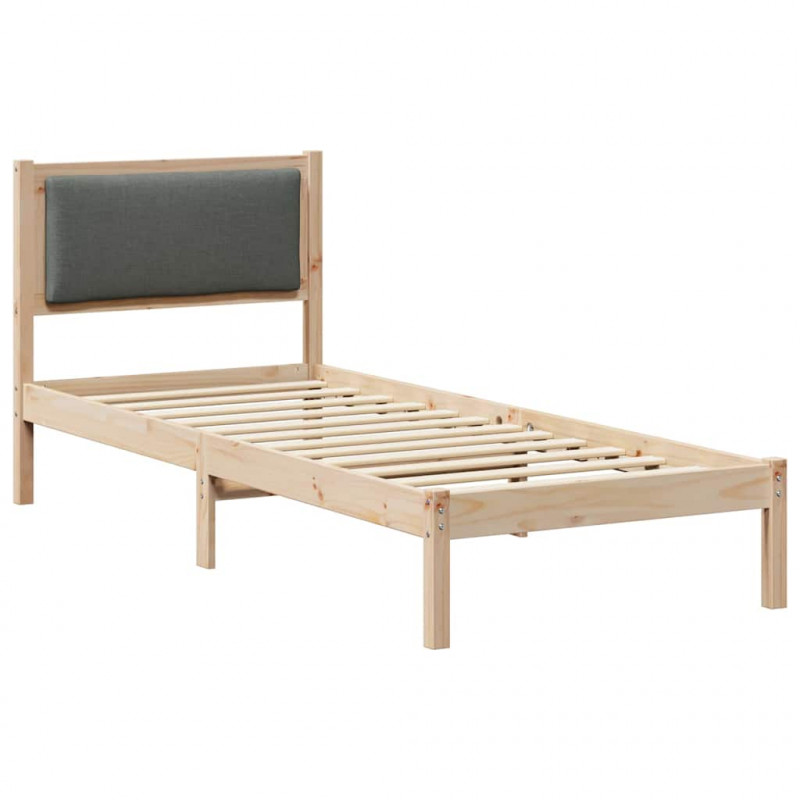 Ramka łóżka Ciemnoszary 80 x 200 cm Lite drewno sosnowe