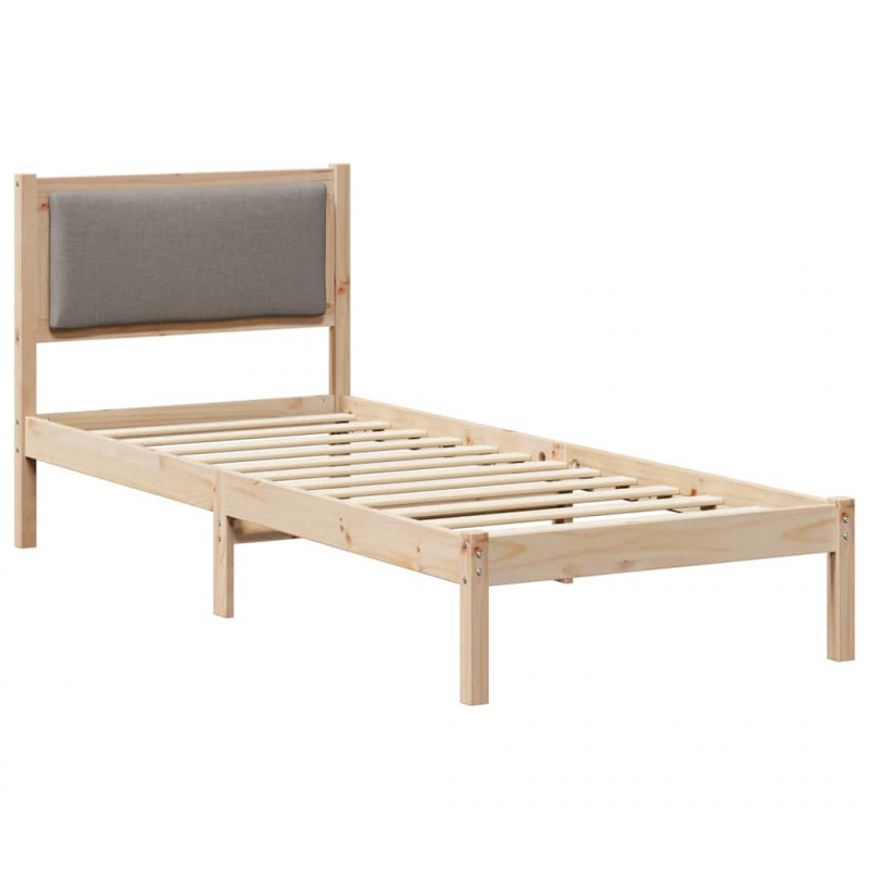 Ramka łóżka Ciemnoszary 80 x 200 cm Lite drewno sosnowe