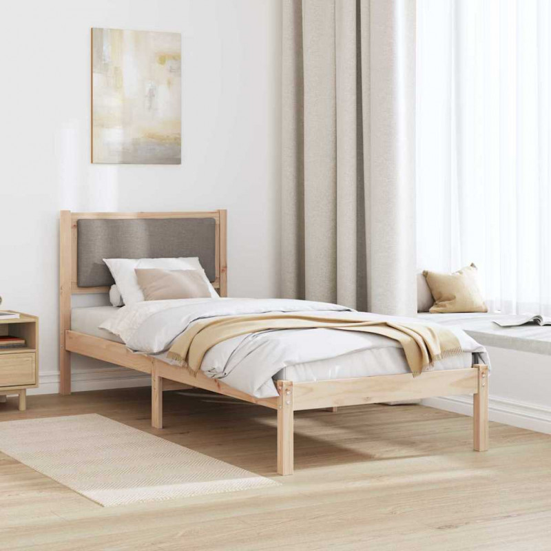 Ramka łóżka Ciemnoszary 80 x 200 cm Lite drewno sosnowe