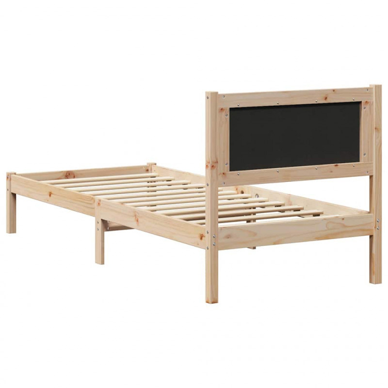 Ramka łóżka Ciemnoszary 80 x 200 cm Lite drewno sosnowe