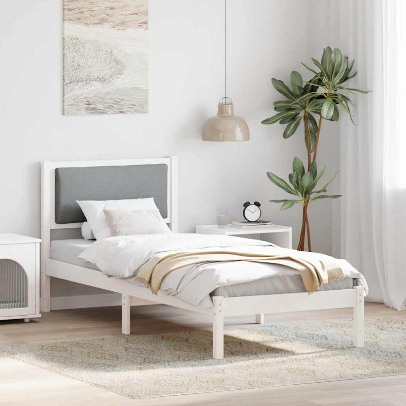 Ramka łóżka Jasnoszary 80 x 200 cm Lite drewno sosnowe