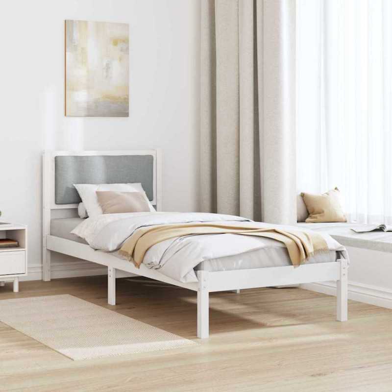 Ramka łóżka Jasnoszary 80 x 200 cm Lite drewno sosnowe
