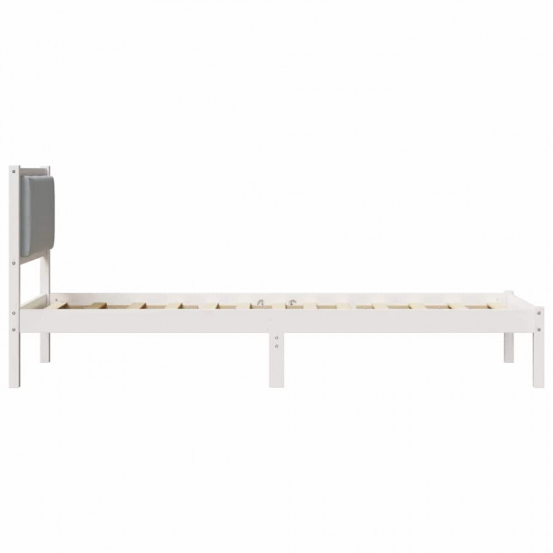 Ramka łóżka Jasnoszary 80 x 200 cm Lite drewno sosnowe