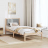 Ramka łóżka Jasnoszary 80 x 190 cm Lite drewno sosnowe