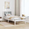 Ramka łóżka Jasnoszary 80 x 190 cm Lite drewno sosnowe