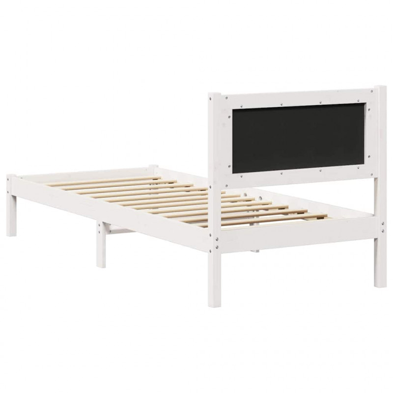 Ramka łóżka Jasnoszary 80 x 190 cm Lite drewno sosnowe