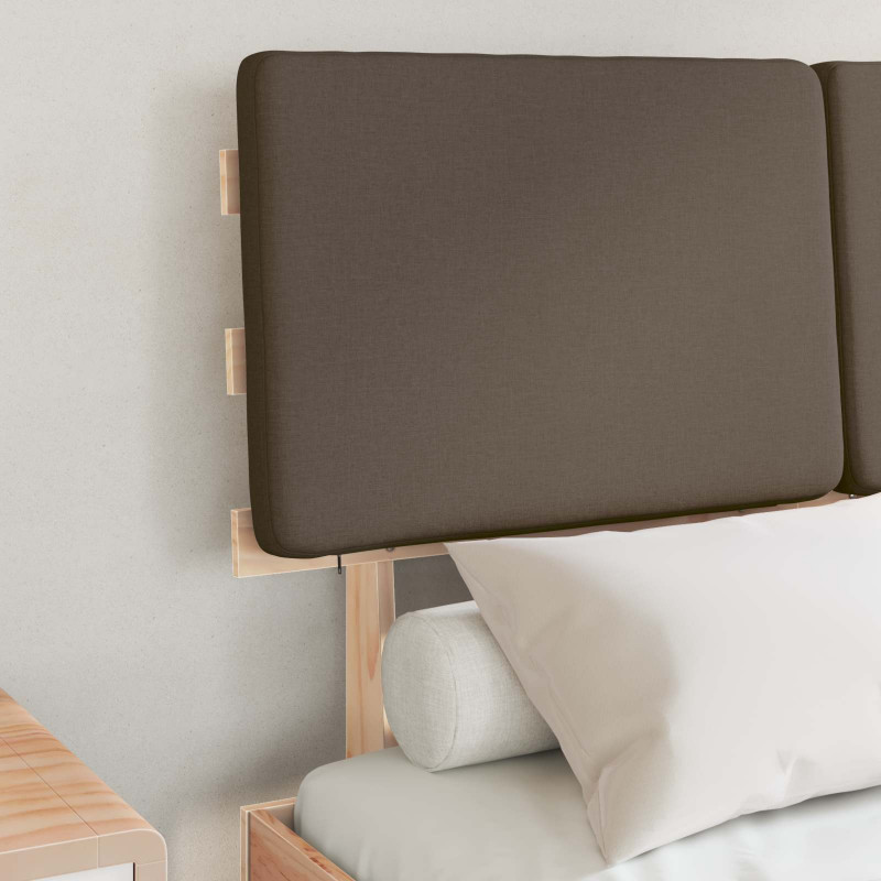 Ramka łóżka z tapicerowanym wezgłowiem Ciemnoszary 120 x 200 cm