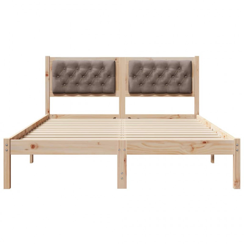 Ramka łóżka Ciemnoszary 150 x 200 cm Lite drewno sosnowe