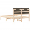 Ramka łóżka z tapicerowanym wezgłowiem Ciemnoszary 120 x 200 cm