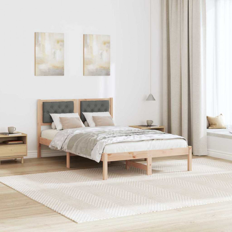 Ramka łóżka Ciemnoszary 120 x 200 cm Lite drewno sosnowe