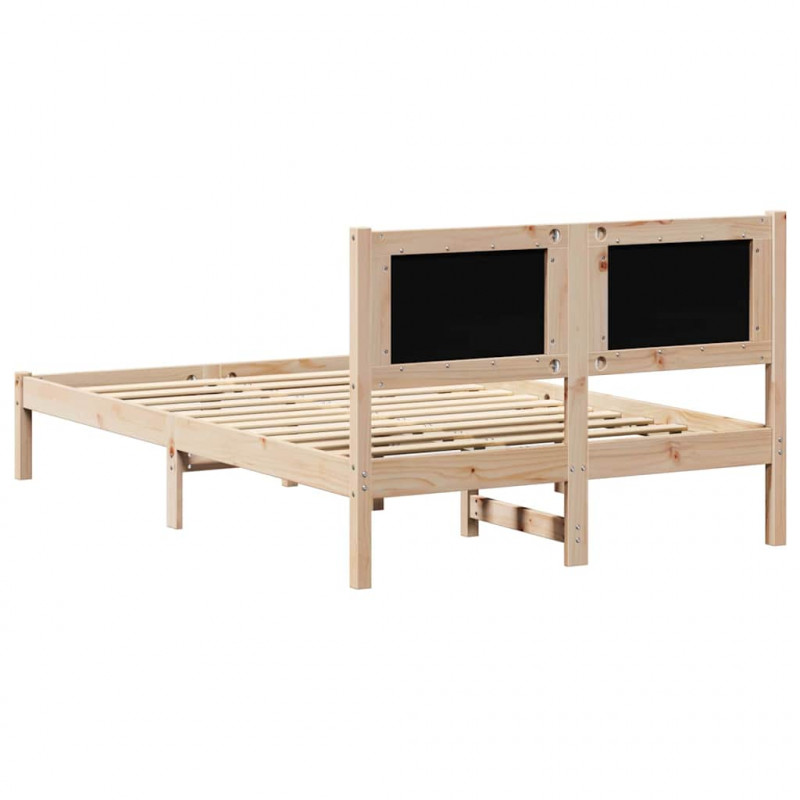 Ramka łóżka Ciemnoszary 120 x 200 cm Lite drewno sosnowe