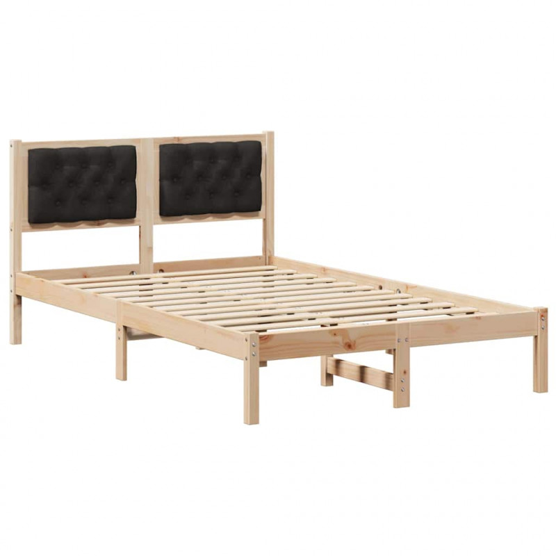 Ramka łóżka Czarny 120 x 200 cm Lite drewno sosnowe