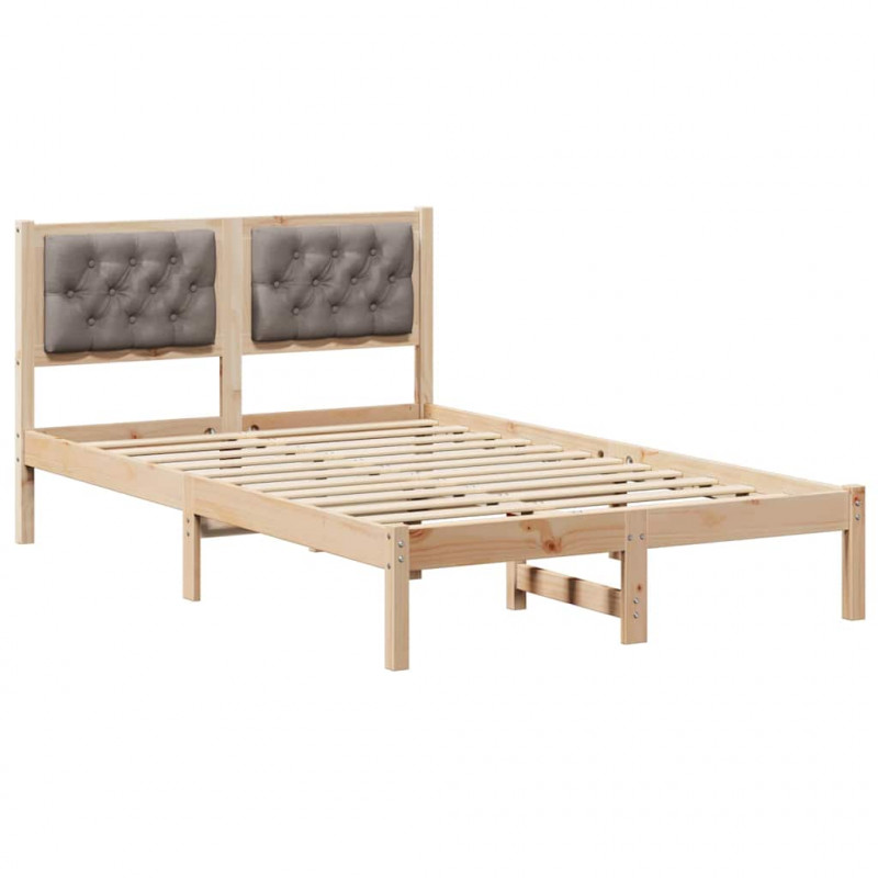 Ramka łóżka Ciemnoszary 120 x 200 cm Lite drewno sosnowe