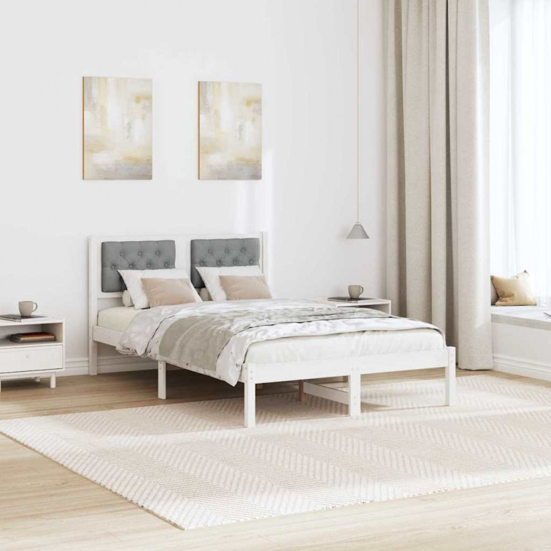 Ramka łóżka Jasnoszary 120 x 200 cm Lite drewno sosnowe