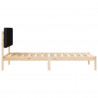 Ramka łóżka z tapicerowanym wezgłowiem Czarny 100 x 200 cm