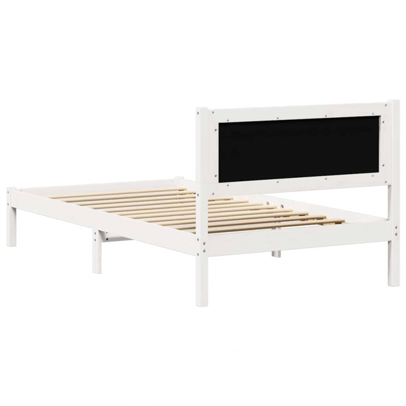Ramka łóżka Jasnoszary 100 x 200 cm Lite drewno sosnowe