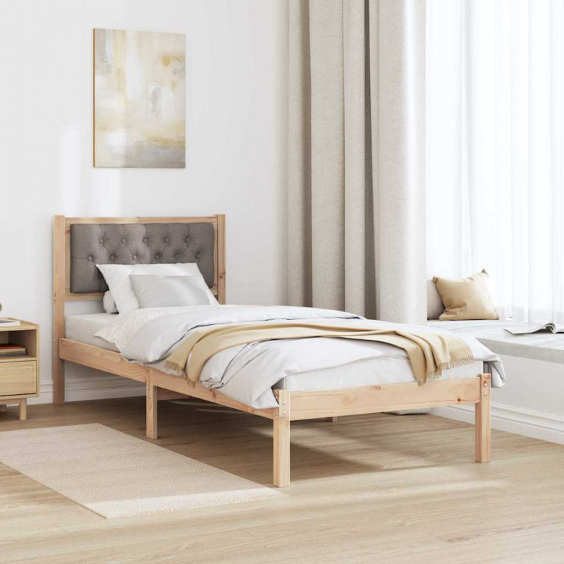 Ramka łóżka Ciemnoszary 80 x 200 cm Lite drewno sosnowe