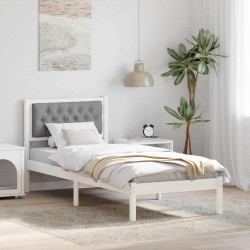 Ramka łóżka Jasnoszary 80 x 200 cm Lite drewno sosnowe