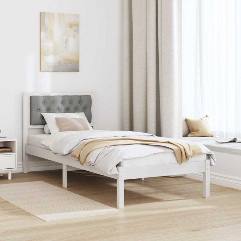 Ramka łóżka Jasnoszary 80 x 200 cm Lite drewno sosnowe