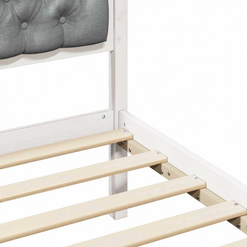 Ramka łóżka Jasnoszary 80 x 200 cm Lite drewno sosnowe