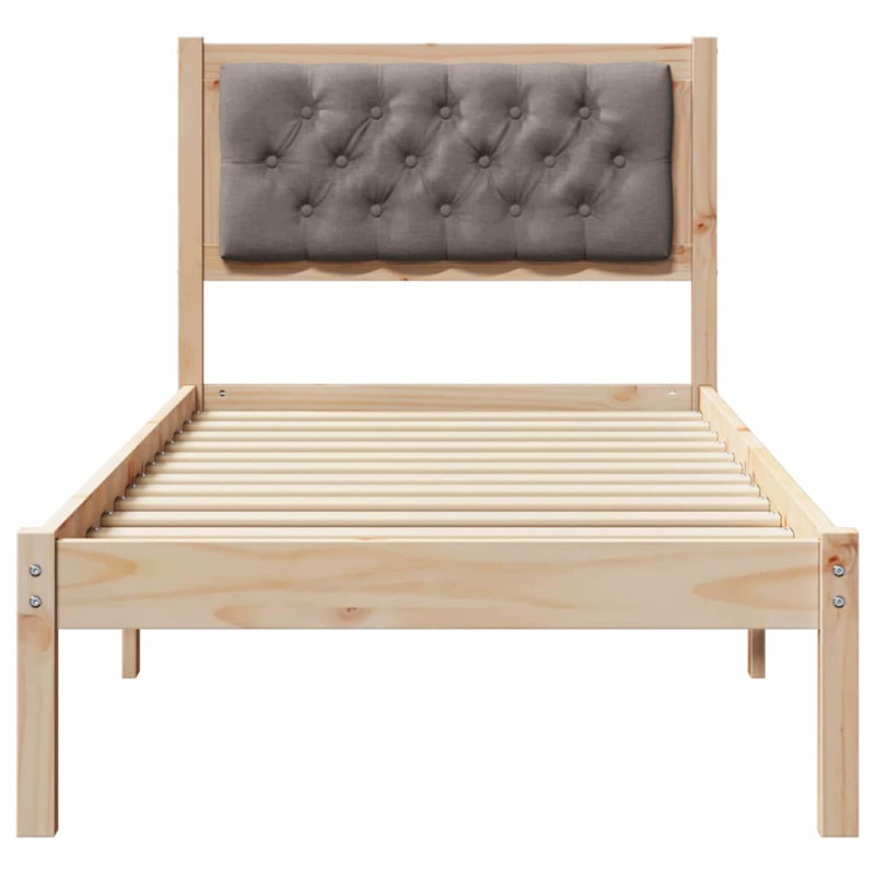 Ramka łóżka Ciemnoszary 75 x 190 cm Lite drewno sosnowe