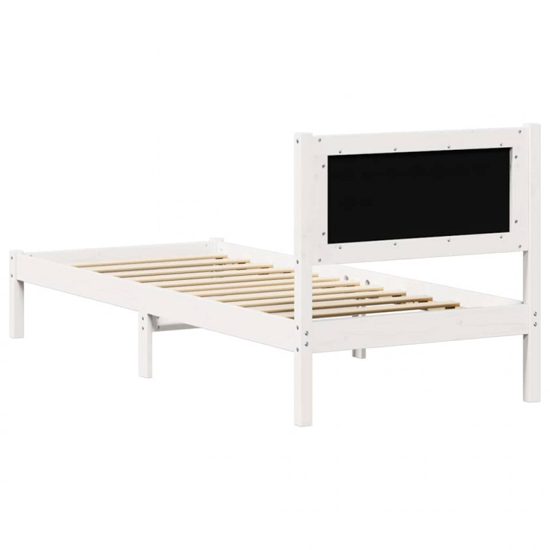 Ramka łóżka Jasnoszary 75 x 190 cm Lite drewno sosnowe