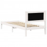 Ramka łóżka Jasnoszary 75 x 190 cm Lite drewno sosnowe