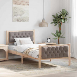 Ramka łóżka Ciemnoszary 90 x 200 cm Lite drewno sosnowe
