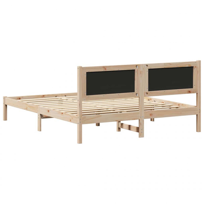 Ramka łóżka z tapicerowanym wezgłowiem Jasnoszary 150 x 200 cm