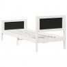 Ramka łóżka Jasnoszary 80 x 200 cm Lite drewno sosnowe