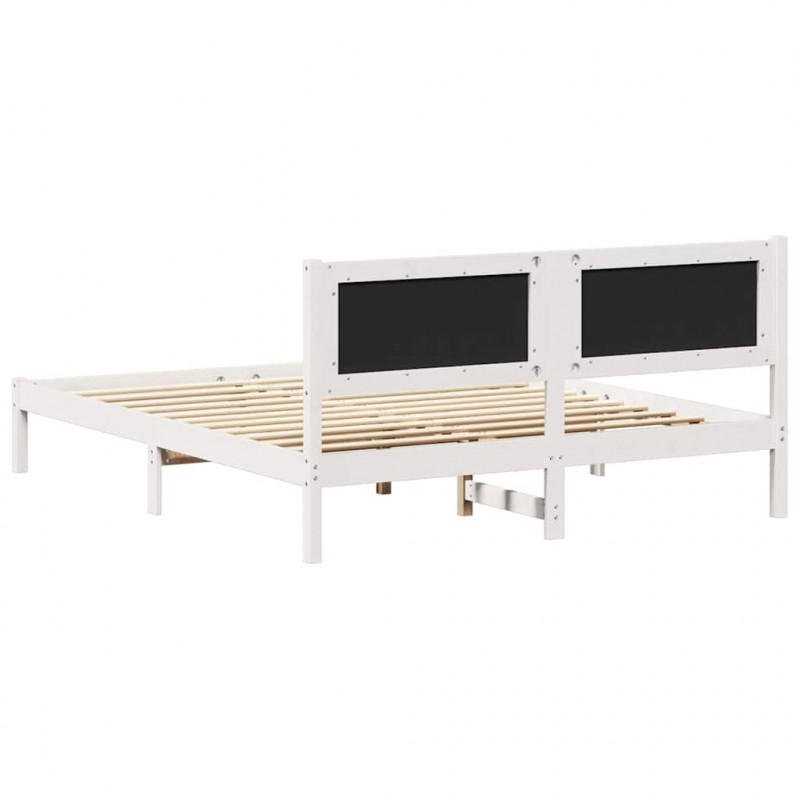 Ramka łóżka z tapicerowanym wezgłowiem Jasnoszary 150 x 200 cm
