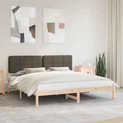 Ramka łóżka z tapicerowanym wezgłowiem Ciemnoszary 180 x 200 cm