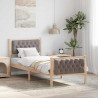 Ramka łóżka Ciemnoszary 75 x 190 cm Lite drewno sosnowe