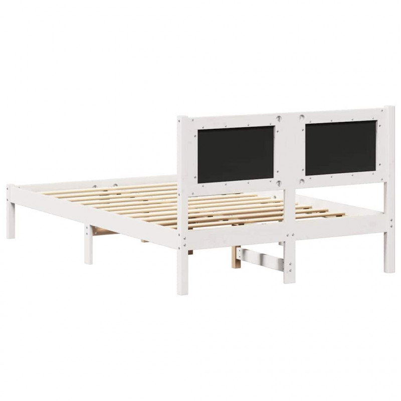 Ramka łóżka z tapicerowanym wezgłowiem Jasnoszary 120 x 200 cm