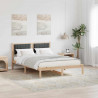 Ramka łóżka z tapicerowanym wezgłowiem Ciemnoszary 140 x 190 cm