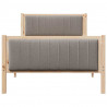 Rama łóżka Brązowy i taupe 100 x 200 cm Lite drewno sosnowe