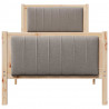 Rama łóżka Brązowy i taupe 80 x 200 cm Lite drewno sosnowe