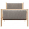 Rama łóżka Brązowy i taupe 90 x 190 cm Lite drewno sosnowe