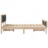 Ramka łóżka Z zagłówkiem Ciemnoszary 120 x 190 cm tkanina