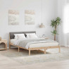 Rama łóżka Brązowy i taupe 140 x 190 cm Lite drewno sosnowe