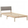 Rama łóżka Brązowy i taupe 100 x 200 cm Lite drewno sosnowe