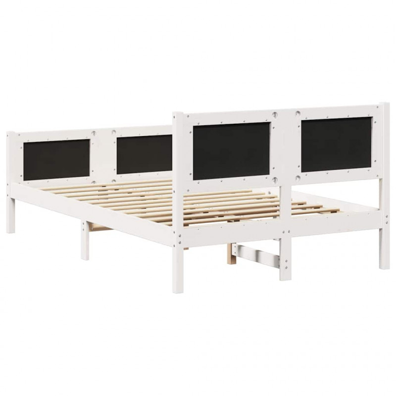 Ramka łóżka Jasnoszary 120 x 200 cm Lite drewno sosnowe