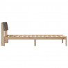 Rama łóżka Brązowy i taupe 80 x 200 cm Lite drewno sosnowe