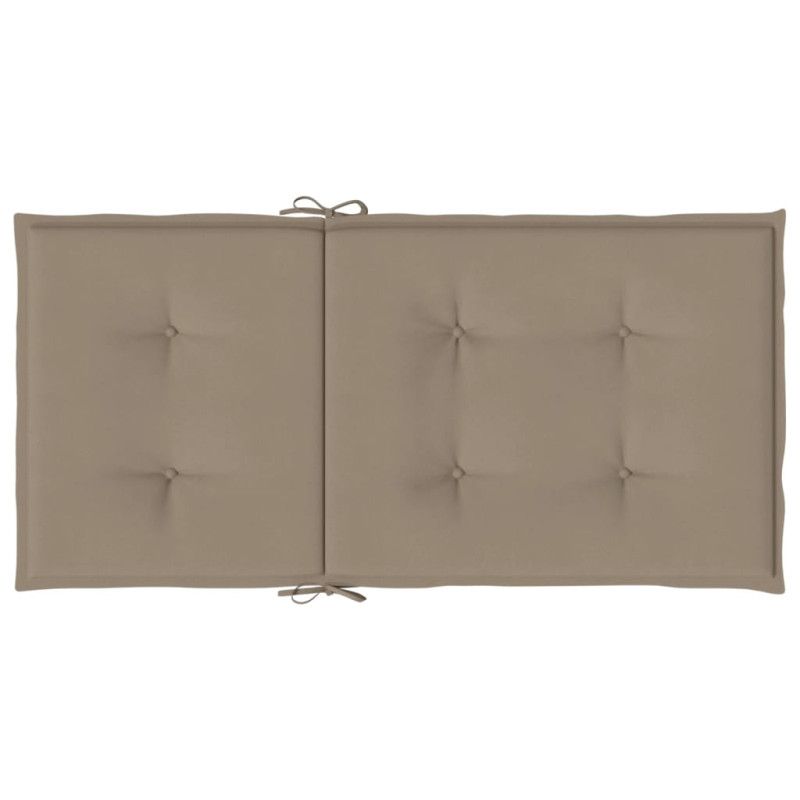 Poduszki na krzesła ogrodowe, 4 szt., taupe, 100x50x3 cm
