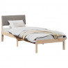 Rama łóżka Brązowy i taupe 75 x 190 cm Lite drewno sosnowe