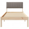 Rama łóżka Brązowy i taupe 75 x 190 cm Lite drewno sosnowe