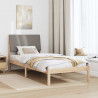 Rama łóżka Brązowy i taupe 100 x 200 cm Lite drewno sosnowe