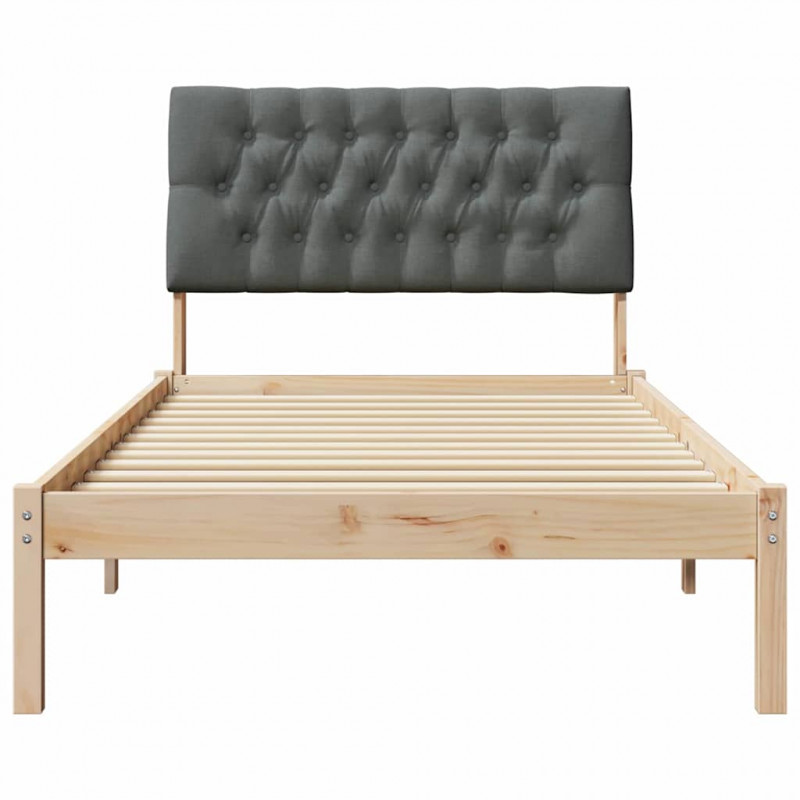 Ramka łóżka z tapicerowanym wezgłowiem Brązowy 100 x 200 cm